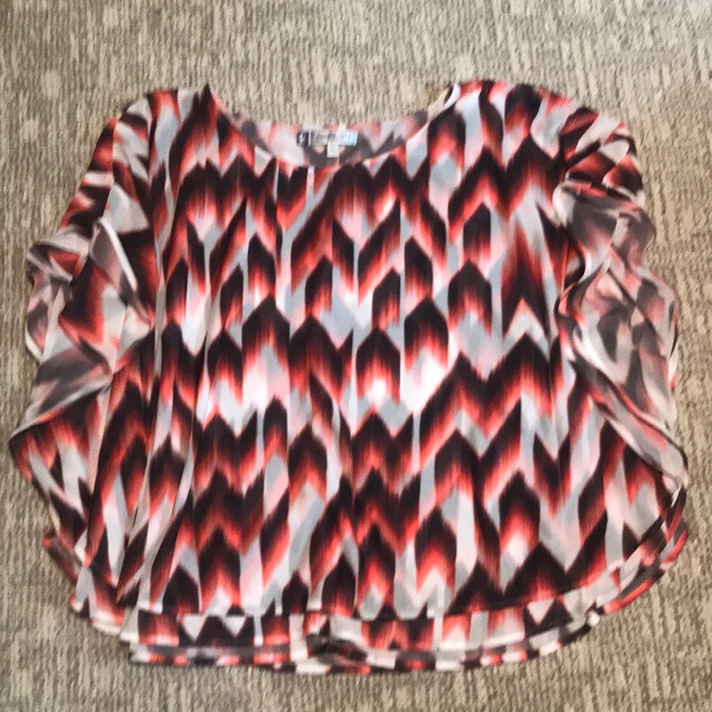 Jennifer Lopez patterned flowing blouse